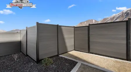 Composite privacy fence project by Diamond Decks