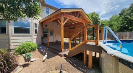 Custom patio cover project by Diamond Decks in San Antonio, TX (project photo 33)