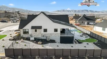 Composite privacy fence project by Diamond Decks