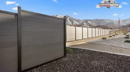 Composite privacy fence project by Diamond Decks