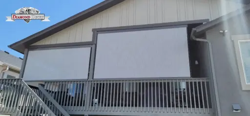 Retractable sun shade installation by Diamond Decks