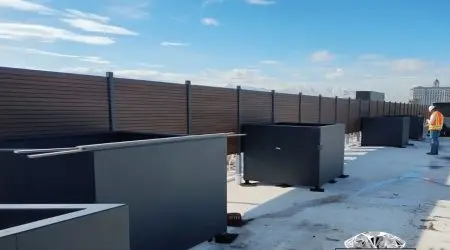 Composite privacy fence project by Diamond Decks
