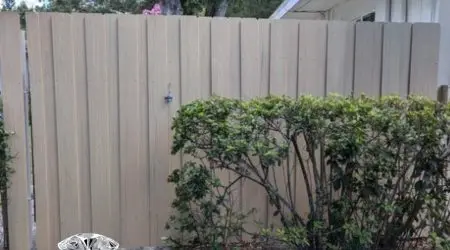 Composite privacy fence project by Diamond Decks