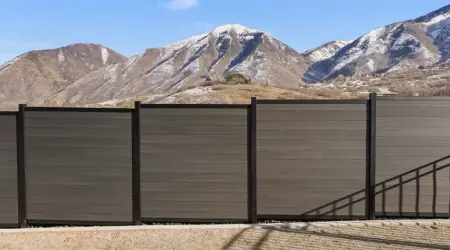 Composite privacy fence project by Diamond Decks