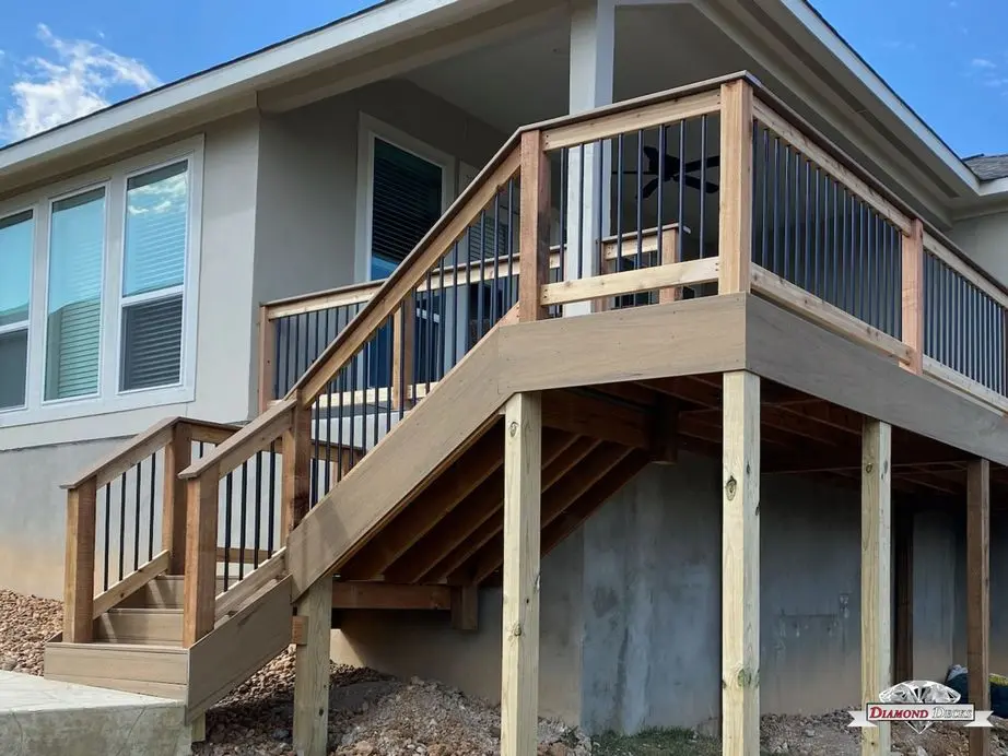 Deck railing project by Diamond Decks
