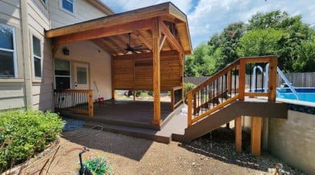 Custom patio cover project by Diamond Decks in San Antonio, TX (project photo 32)