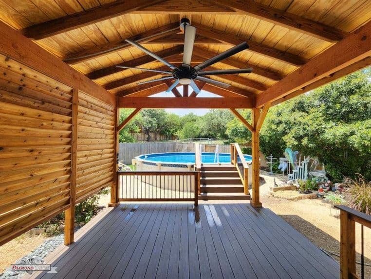 Custom patio cover project by Diamond Decks in San Antonio, TX (project photo 30)