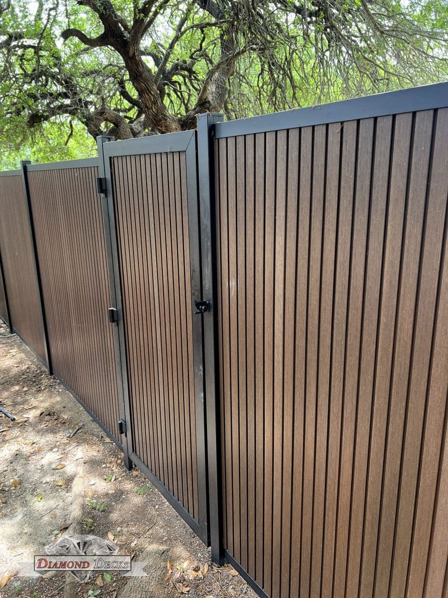 Composite privacy fence installed by Diamond Decks in San Antonio, TX (project photo 3)