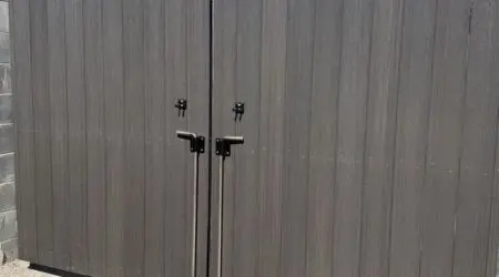 Composite privacy fence project by Diamond Decks
