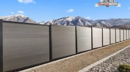 Composite privacy fence project by Diamond Decks