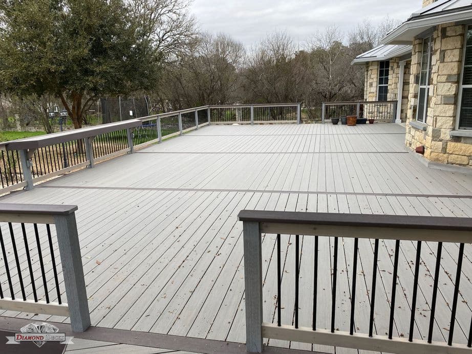 Deck railing project by Diamond Decks