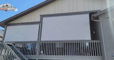 Retractable sun shade installation by Diamond Decks