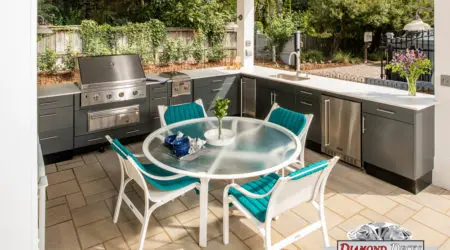 Modern contemporary outdoor kitchen
