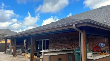 Custom patio cover project by Diamond Decks in San Antonio, TX (project photo 6, view 2)