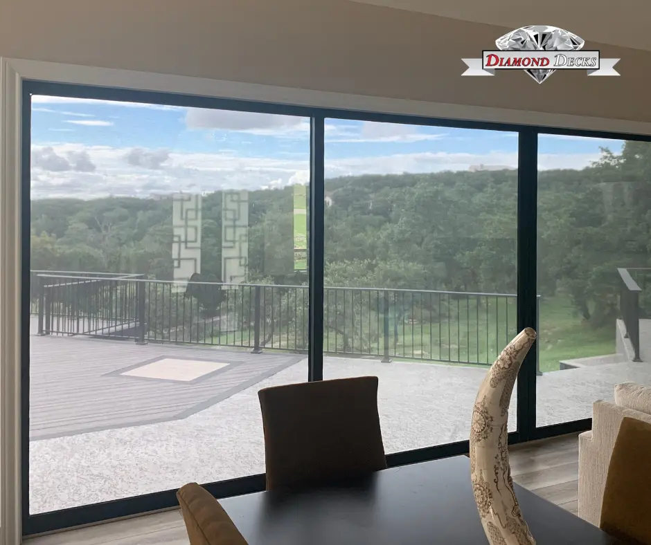 Retractable sun shade installation by Diamond Decks