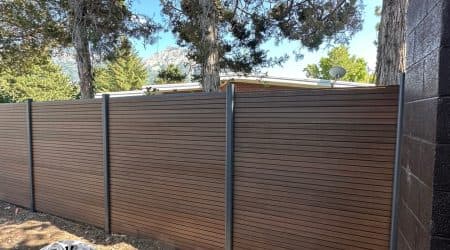 Composite privacy fence installation by Diamond Decks in San Antonio, TX (project photo 17)