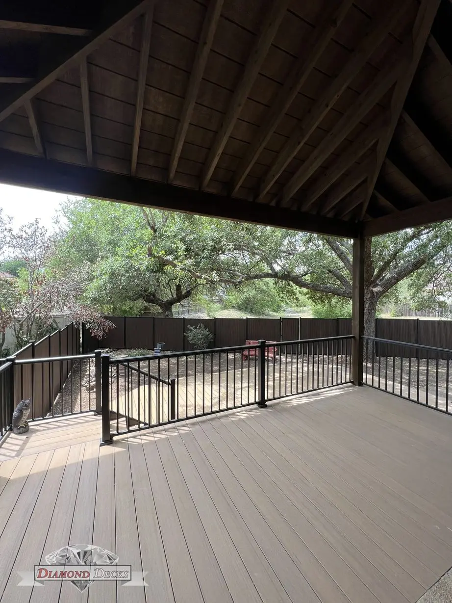 Screened porch and composite deck project by Diamond Decks
