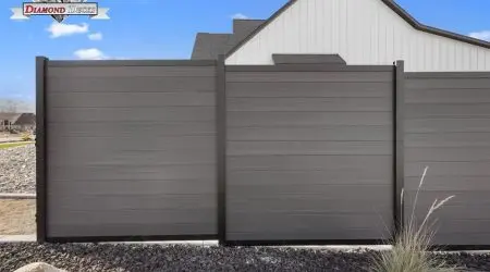 Composite privacy fence project by Diamond Decks