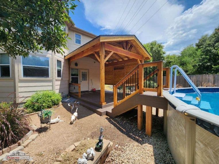 Custom patio cover project by Diamond Decks in San Antonio, TX (project photo 33)