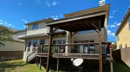 Custom patio cover project by Diamond Decks in San Antonio, TX (project photo 29)
