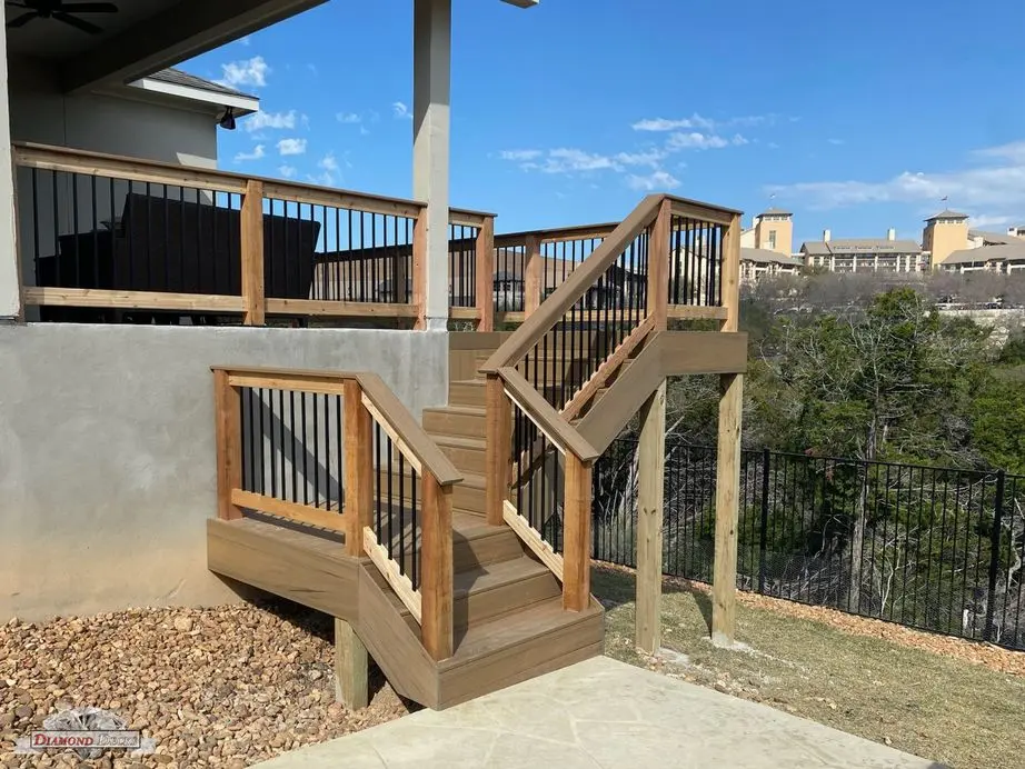 Deck railing project by Diamond Decks
