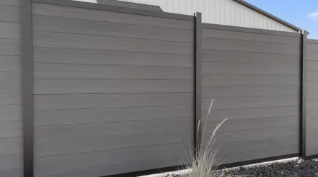 Composite privacy fence project by Diamond Decks