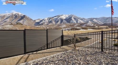 Composite privacy fence project by Diamond Decks