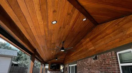 Custom patio cover project by Diamond Decks in San Antonio, TX (project photo 4)