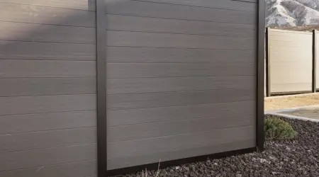 Composite privacy fence project by Diamond Decks