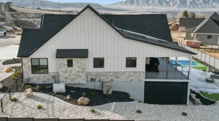 Composite privacy fence project by Diamond Decks