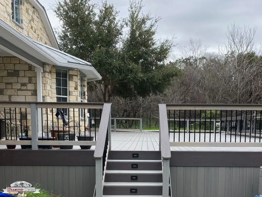 Deck railing project by Diamond Decks