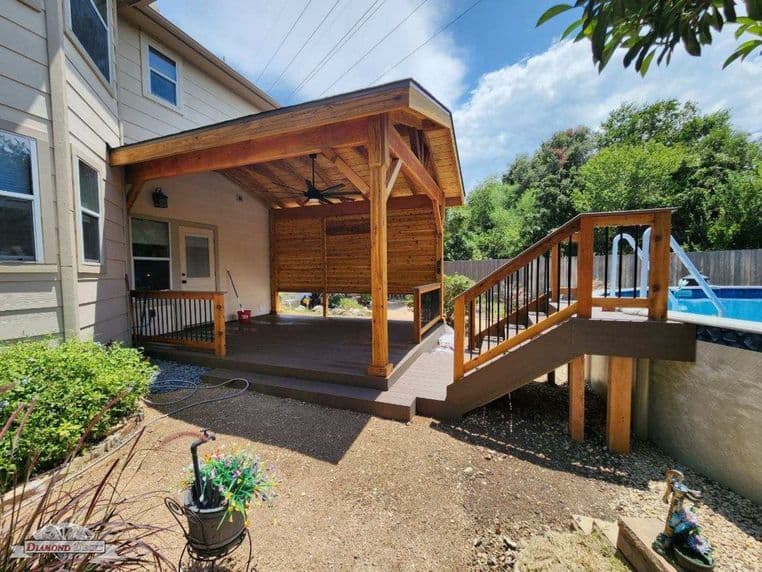 Custom patio cover project by Diamond Decks in San Antonio, TX (project photo 32)