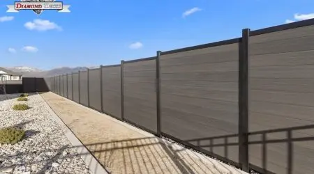 Composite privacy fence project by Diamond Decks