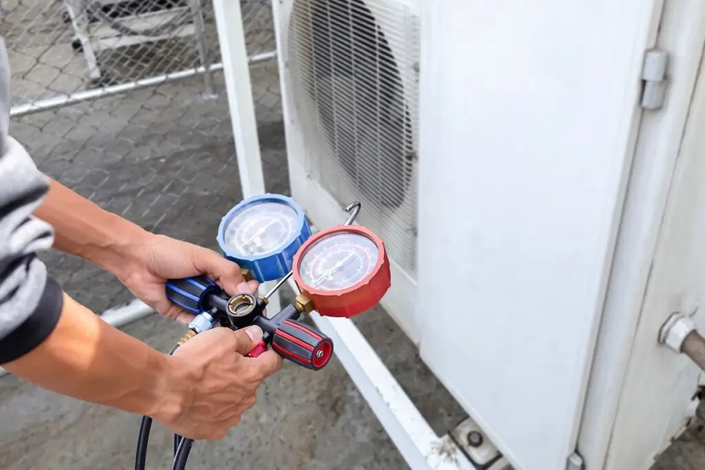 checking temp of ac