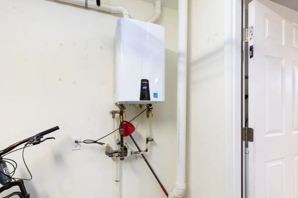 tankless water heater in attached garage
