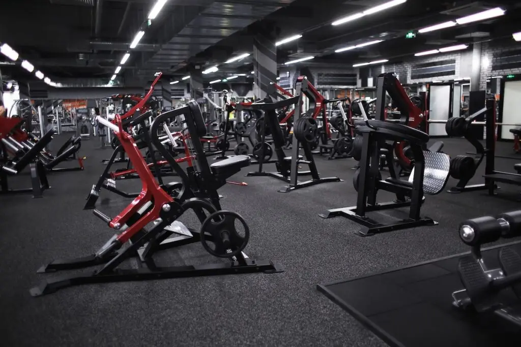 Modern equipment in new gym indoors gym ventilation system