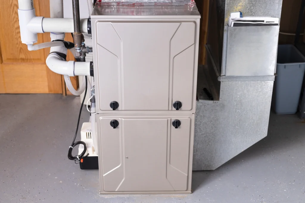 close up of new home furnace installed by local maryland hvac contractor