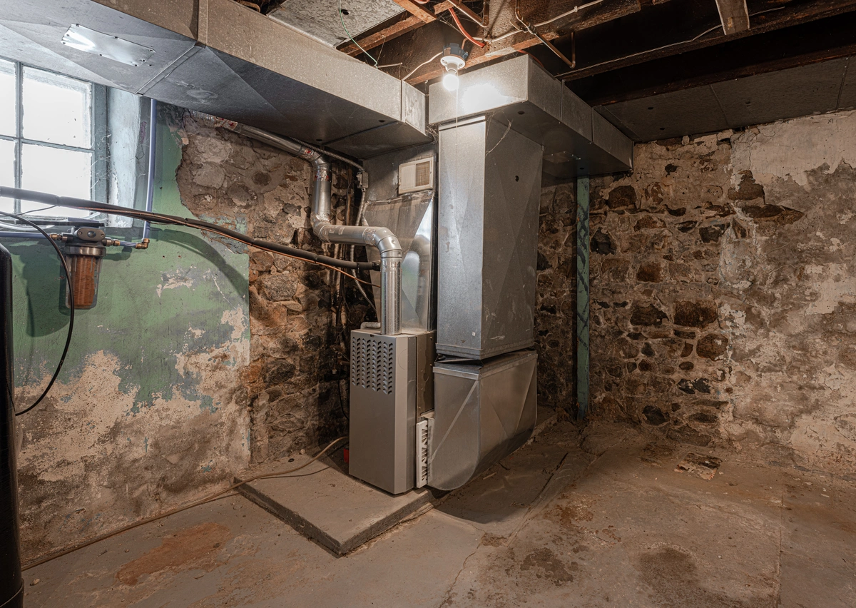furnace in basement home