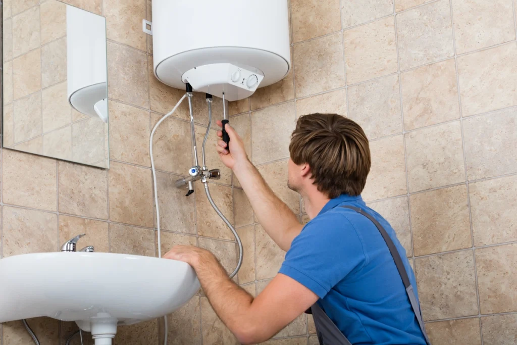 screwing water heater