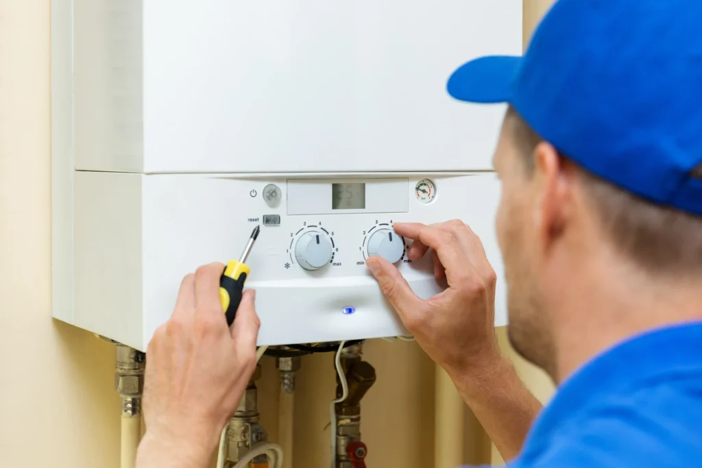 turning knob water heater