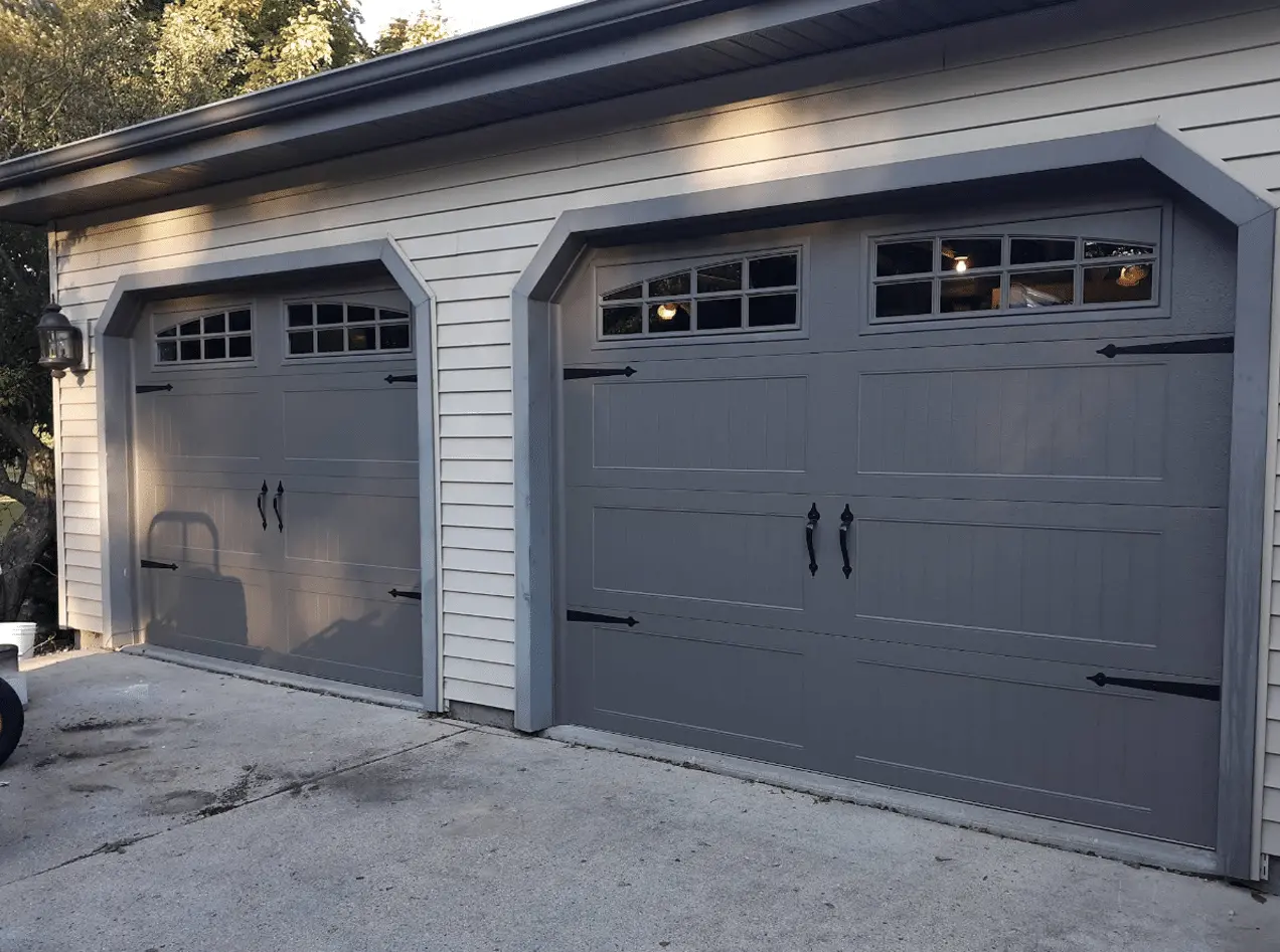 before and after garage door repair