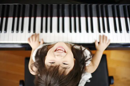 Girl playing piano