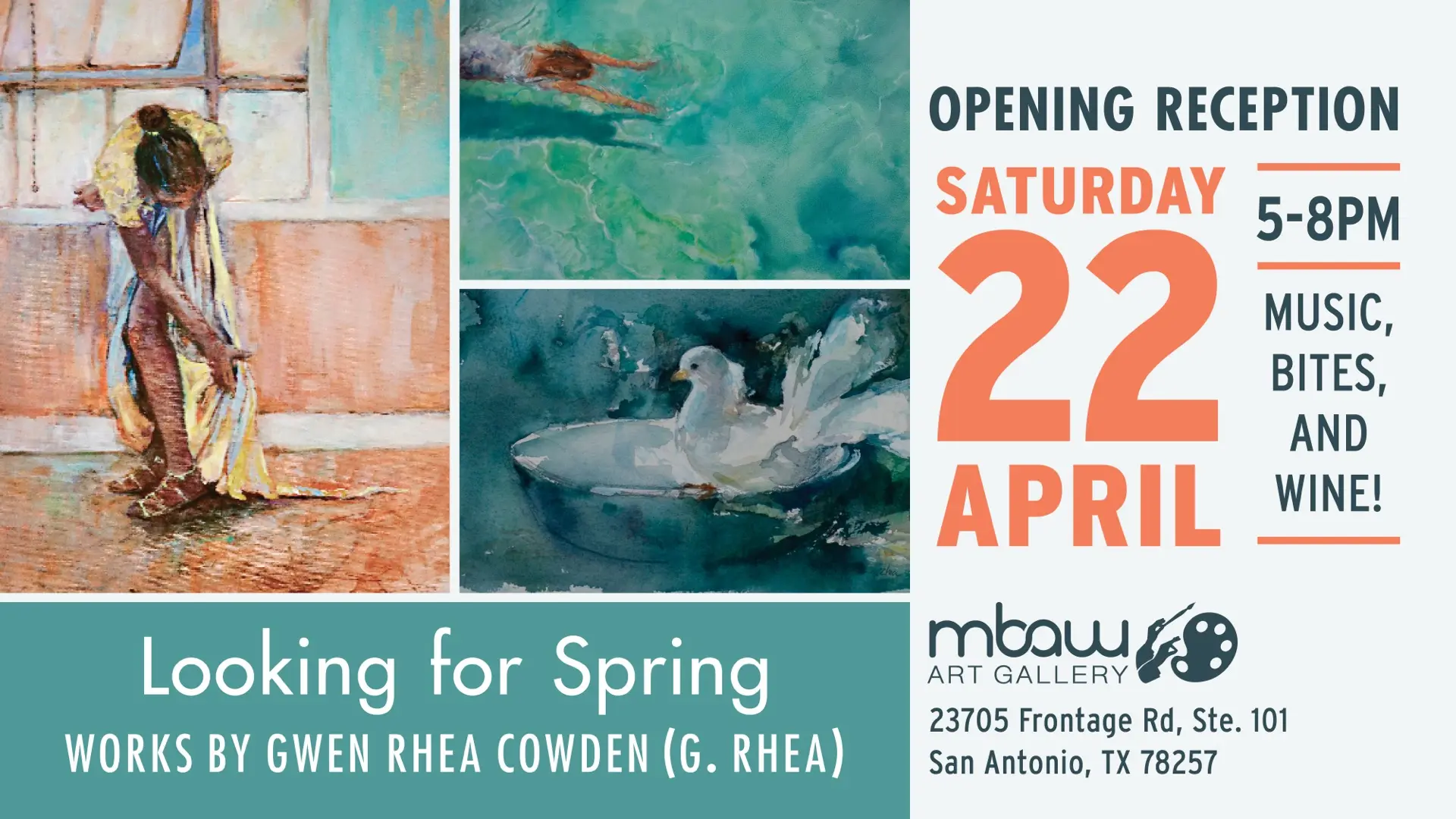 Opening Reception – Looking for Spring: Works by Gwen Rhea Cowden (G. Rhea) | MBAW Art Gallery