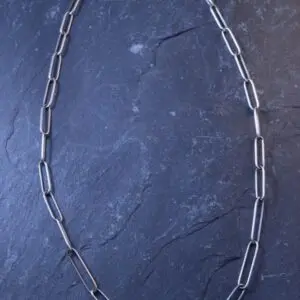 Sterling Silver Paper Clip Necklace
