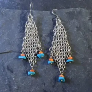 Chainmail Diamond Pattern Earrings