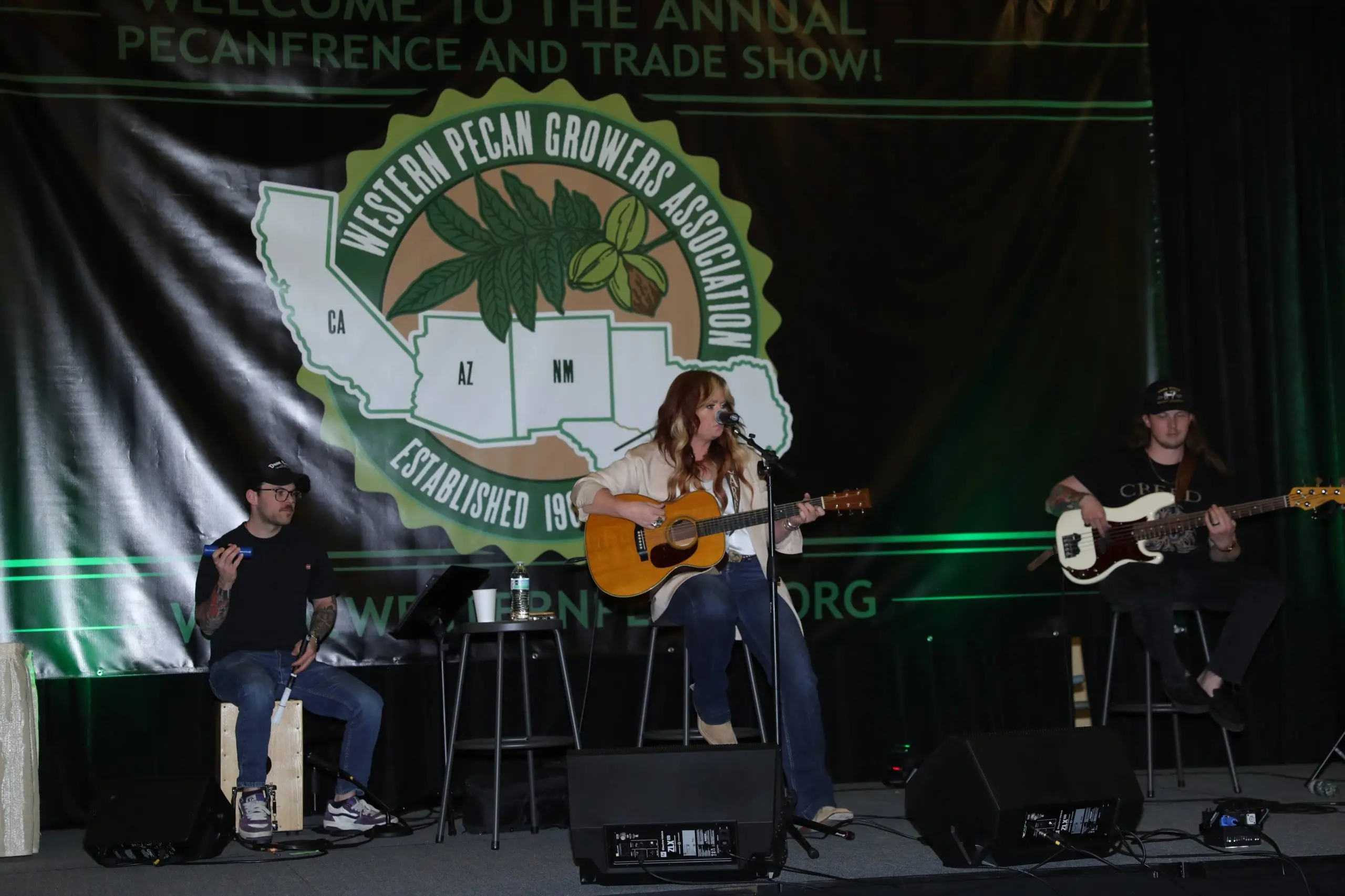 Singer and podcaster Clare Dunn, who leads the Real Rural Foundation, mixed up the annual WPGA banquet with music and an opportunity for guests to spin across the dance floor.