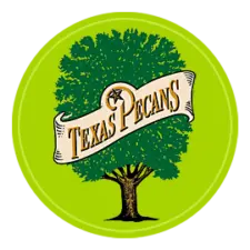 Logo for the Texas Pecan Board shows a pecan tree with a circular, lime green background, and a banner that reads "Texas Pecans."