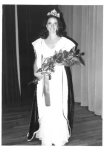 TPGA's pecan queen poses after receiving her crown.