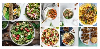 A collage of photos shows different recipes created through the American Pecans marketing campaign.