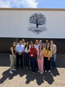 Visiting Southern Roots Nut Company was one of a couple stops to witness pecan processing methods and see products that are being produced using pecans. (Image provided by Blair Krebs)